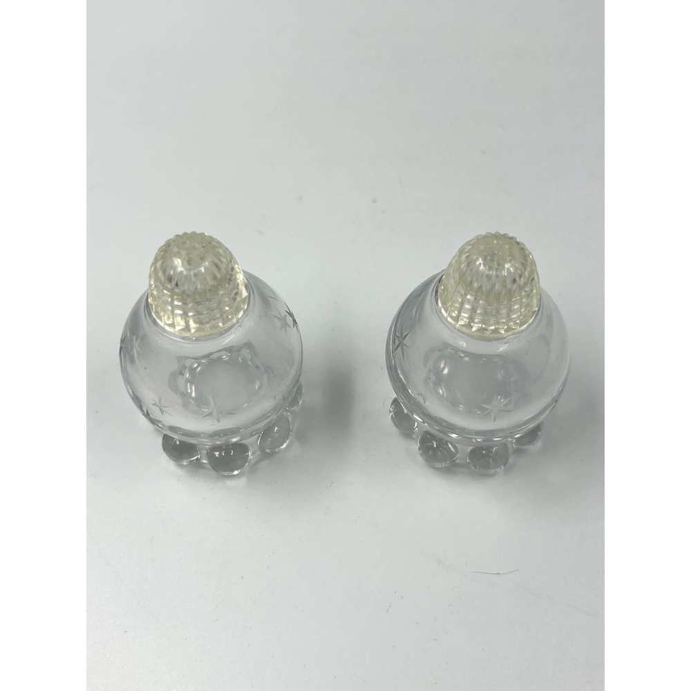 Vintage Imperial Glass Candlewick salt and pepper shakers with etched star - Picture 4 of 6